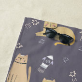 Katten in ruimte naadloos patroon Aangepaste naam Strandlaken (In situ)