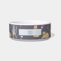 Katten in ruimte naadloos patroon Aangepaste naam