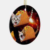 Katten in ruimte-taco's keramisch ornament (Rechts)