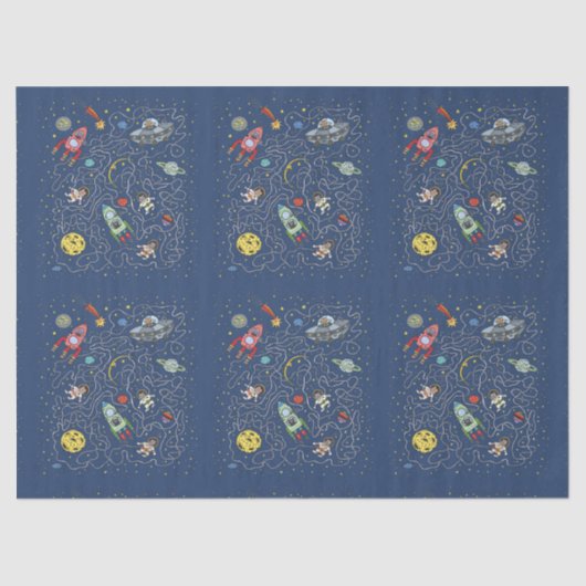 Katten in ruimtefapier tissuepapier (Voorkant)