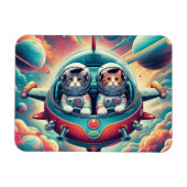 Katten in ruimtemagneten! magneet (Horizontaal)