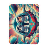 Katten in ruimtemagneten! magneet (Verticaal)