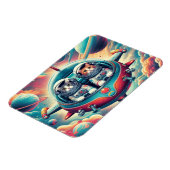 Katten in ruimtemagneten! magneet (Linkerzijde)