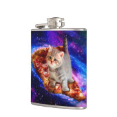 Katten in ruimtepizza heupfles (Links)