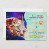 Katten in ruimtepizza kaart (Voorkant)