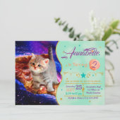 Katten in ruimtepizza kaart (Staand voorkant)