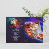 Katten in ruimtepizza kaart (Staand voorkant)