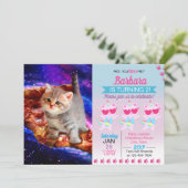 Katten in ruimtepizza kaart (Staand voorkant)