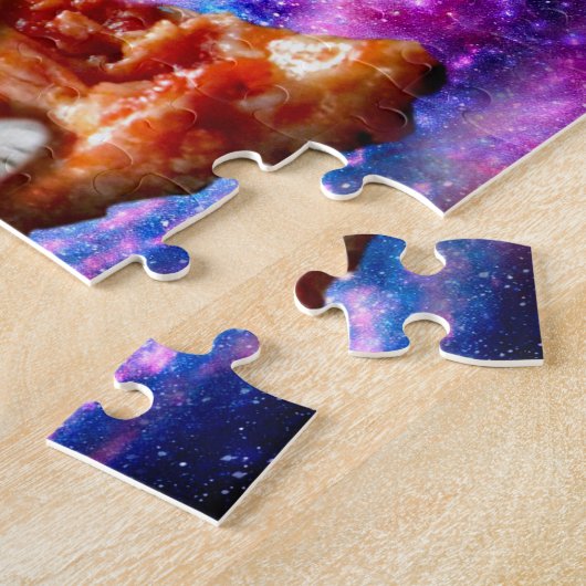 Katten in ruimtepizza legpuzzel (Zijkant)
