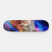 Katten in ruimtepizza persoonlijk skateboard (Horizontaal)