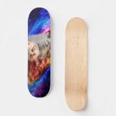 Katten in ruimtepizza persoonlijk skateboard (Voorkant)