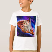 Katten in ruimtepizza t-shirt (Voorkant)