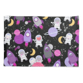 Katten in ruimtesastronaut , raketschildpadden kussensloop (Achterkant)