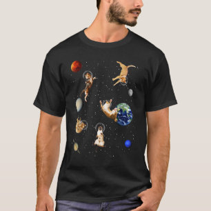Katten in ruimtetuig voor ruimteverwarming t-shirt