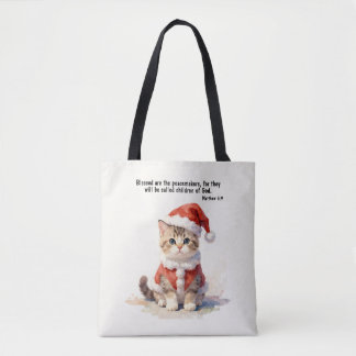 Katten in Santa-uitrusting Kerstmis Tote Bag