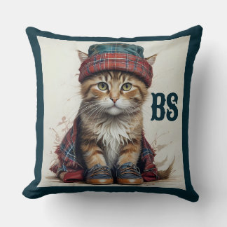 Katten in Schotse vermomming - charmante tartan ka Kussen