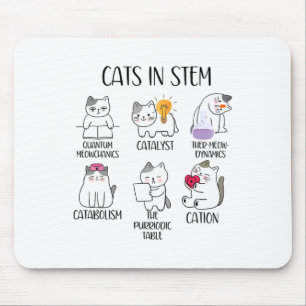 Katten in STEM grappige wetenschap meme wetenschap Muismat