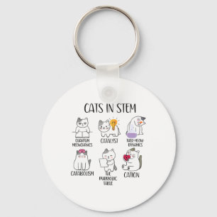 Katten in STEM grappige wetenschap meme wetenschap Sleutelhanger