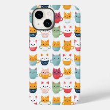 Katten in thee koffiekopjes Cute Kleurrijk Patroon