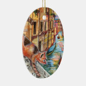 Katten in Venetië Keramisch Ornament (Rechts)