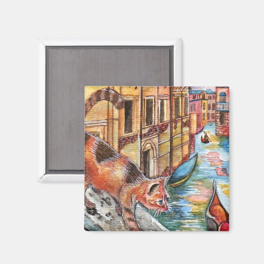 Katten in Venetië Magneet (Voorkant / Achterkant)