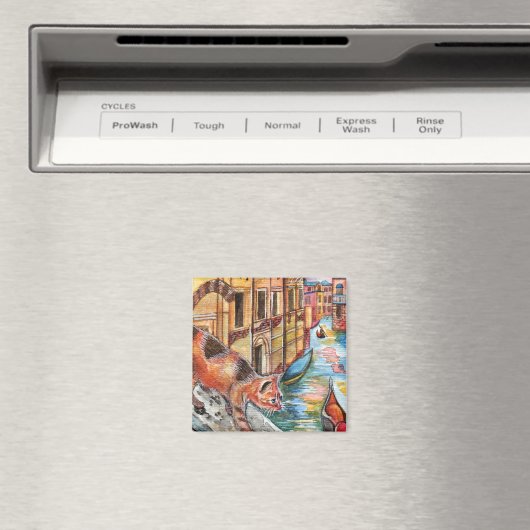 Katten in Venetië Magneet (Insitu (Vaatwasser))