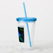 Katten in vliegblauw acryl drinkbeker (Links)