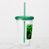 Katten in vlucht - groen acryl drinkbeker (Rechts)