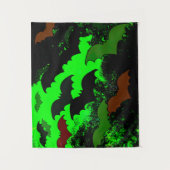 Katten in vlucht - groen wandkleed (Voorkant)