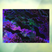 Katten in vlucht Neon Paars Raamsticker (Vel 3)