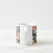 Katten in winterschijven en Petten patroonstructuu Espresso Kop (Achterkant)