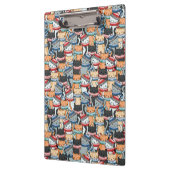 Katten in winterschijven en Petten patroonstructuu Klembord (Links)