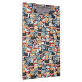 Katten in winterschijven en Petten patroonstructuu Klembord (Rechts)