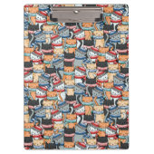 Katten in winterschijven en Petten patroonstructuu Klembord (Voorkant)