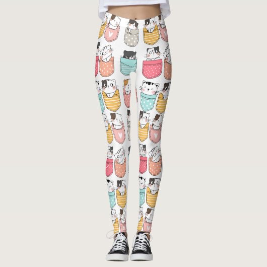 Katten in zakjes leggings (Voorkant)