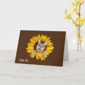 katten in zonnebloemen kaart (Gele Bloem)
