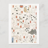 Katten  Japans Woodblock Briefkaart (Voorkant)