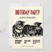  katten jarig kaart (Voorkant)