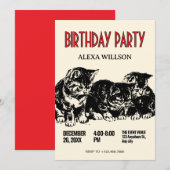  katten jarig kaart (Voorkant / Achterkant)