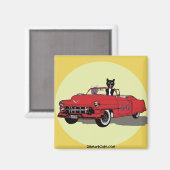 Katten Joy Riding Square Magnet (Voorkant / Achterkant)