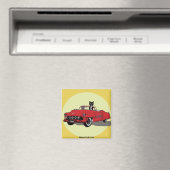 Katten Joy Riding Square Magnet (Insitu (Vaatwasser))