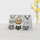 Katten Kaart (Gele Bloem)