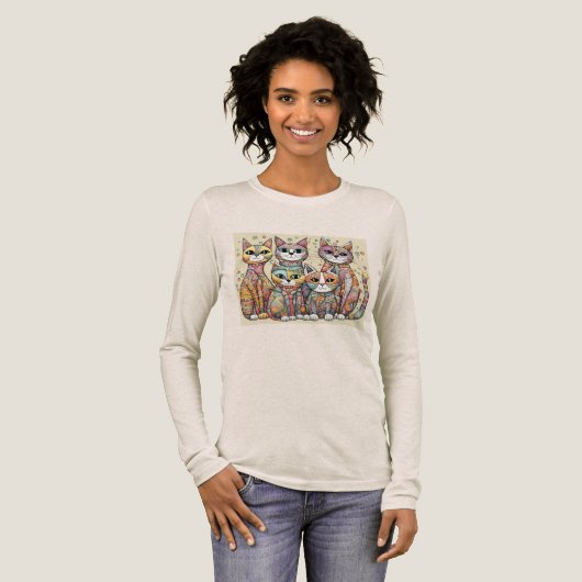 katten kalmeren Tri-Blend shirt (Voorkant)