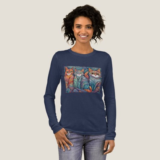 katten kalmeren Tri-Blend shirt (Voorkant)