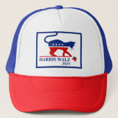 Katten Kamala Harris & Walz 2024 Trucker Pet (Voorkant)