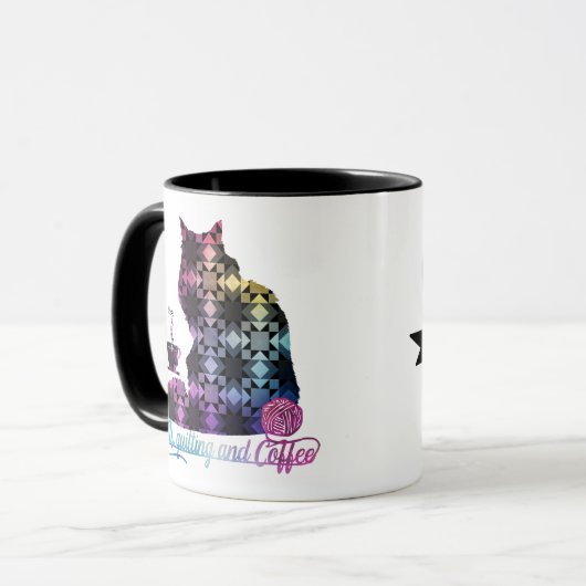 Katten, kantelen en koffie mok (Voorkant links)