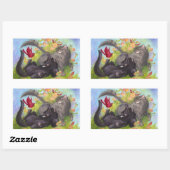 Katten, Kardinalen en Rozen Sticker (Vel)