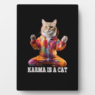 Katten, Karma is een kat, Yoga sport kat Fotoplaat