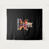 Katten, Karma is een kat, Yoga sport kat Wandkleed (Voorkant (horizontaal))