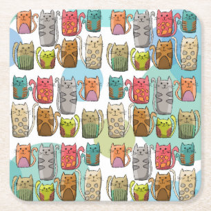 Katten! Kartonnen Onderzetters